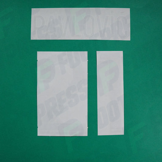 Flocage Officiel - AS Saint-Etienne, Pavlovic, 2022/2023 2023/2024, Away, Vert/Blanc