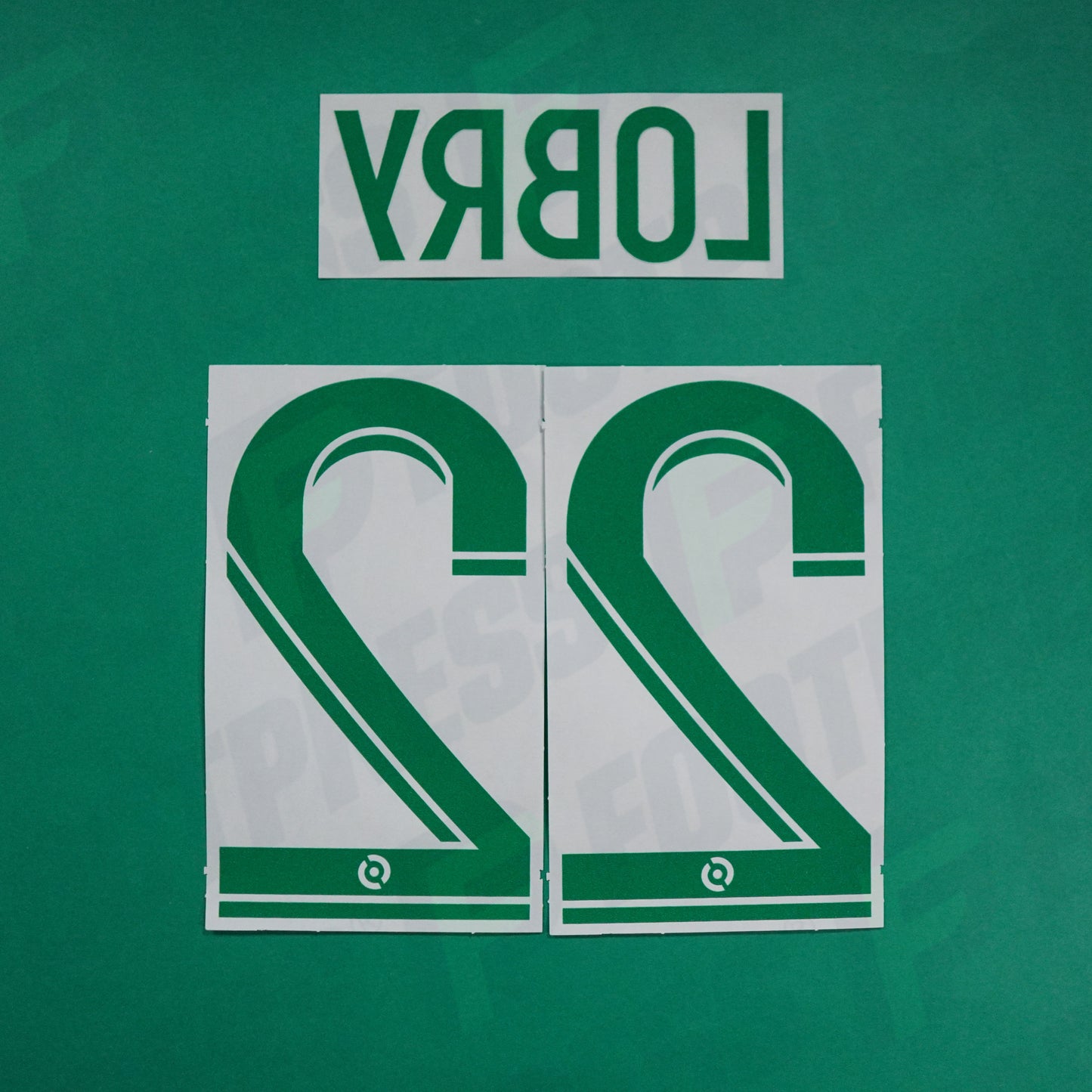 Flocage Officiel - AS Saint-Etienne, Lobry, 2022/2023 2023/2024, Away, Vert/Blanc