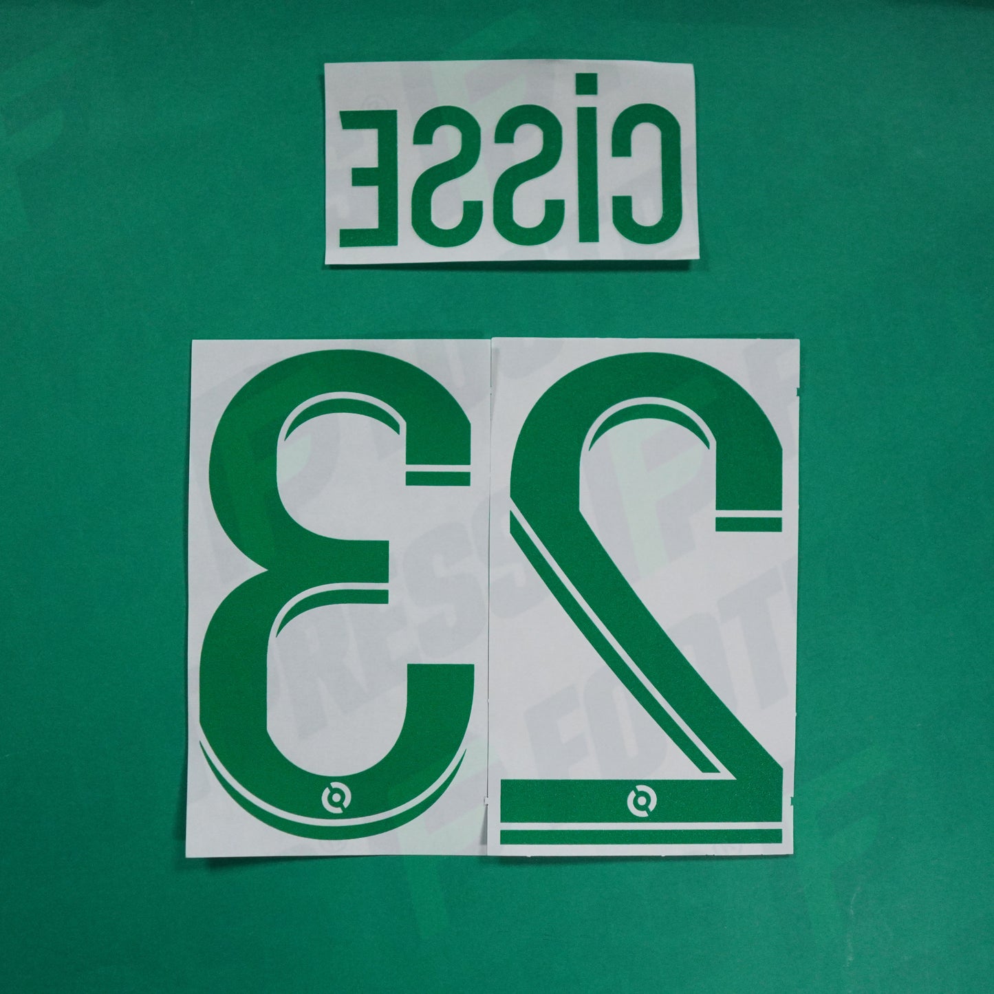 Flocage Officiel - AS Saint-Etienne, Cissé, 2022/2023 2023/2024, Away, Vert/Blanc