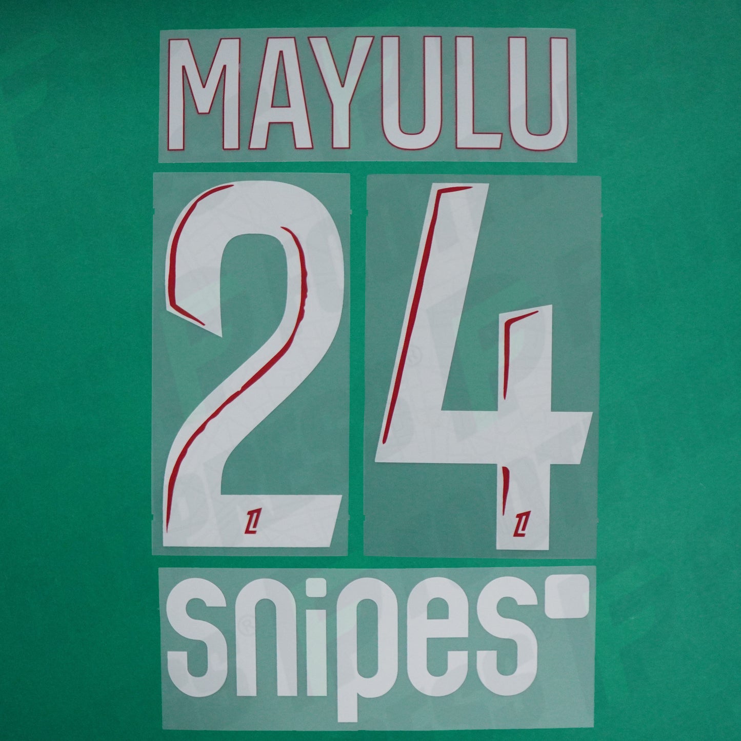 Flocage Officiel - Paris Saint-Germain, Mayulu, 2024/2025, Home + Snipes, Blanc/Rouge