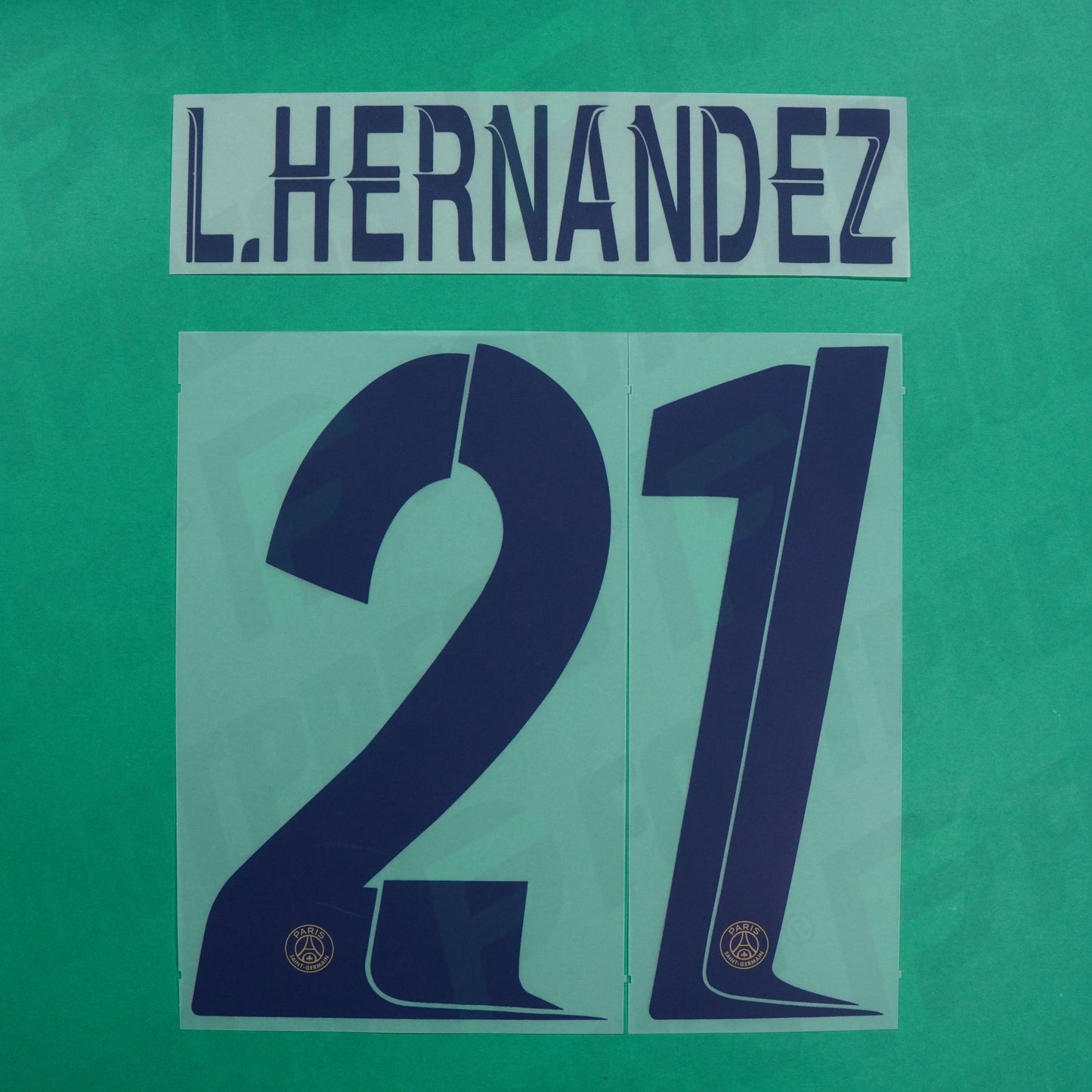 Flocage Officiel - Paris Saint-Germain, Lucas Hernandez, 2023/2024, Fourth LDC, Bleu foncé/Sable