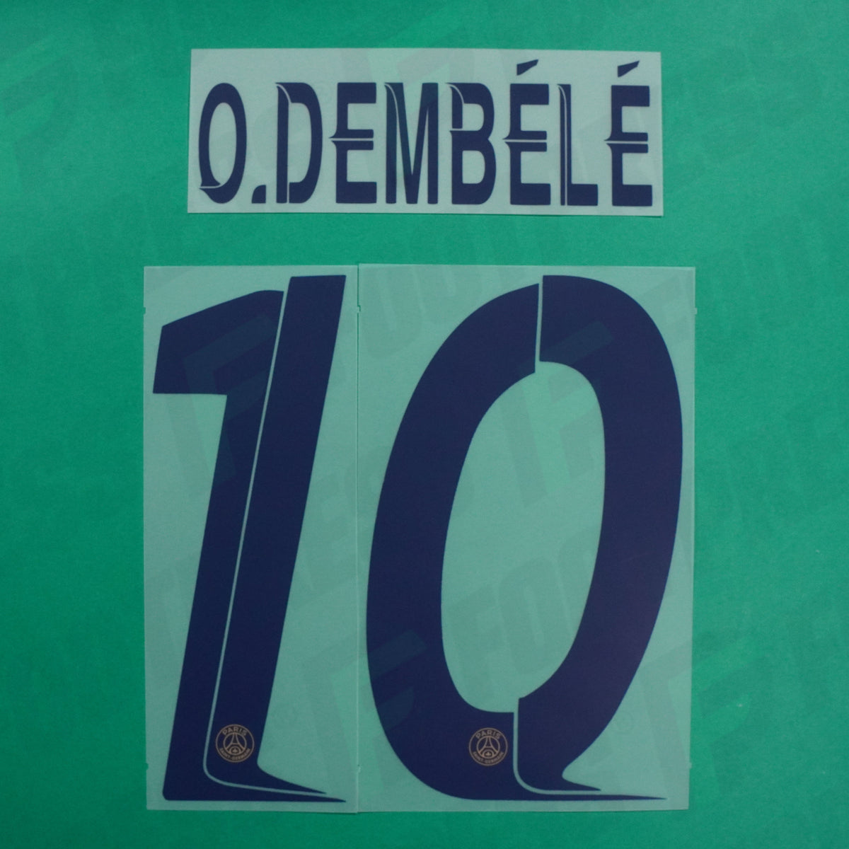 Flocage Officiel - Paris Saint-Germain, Dembélé, 2023/2024, Fourth LDC, Bleu foncé/Sable
