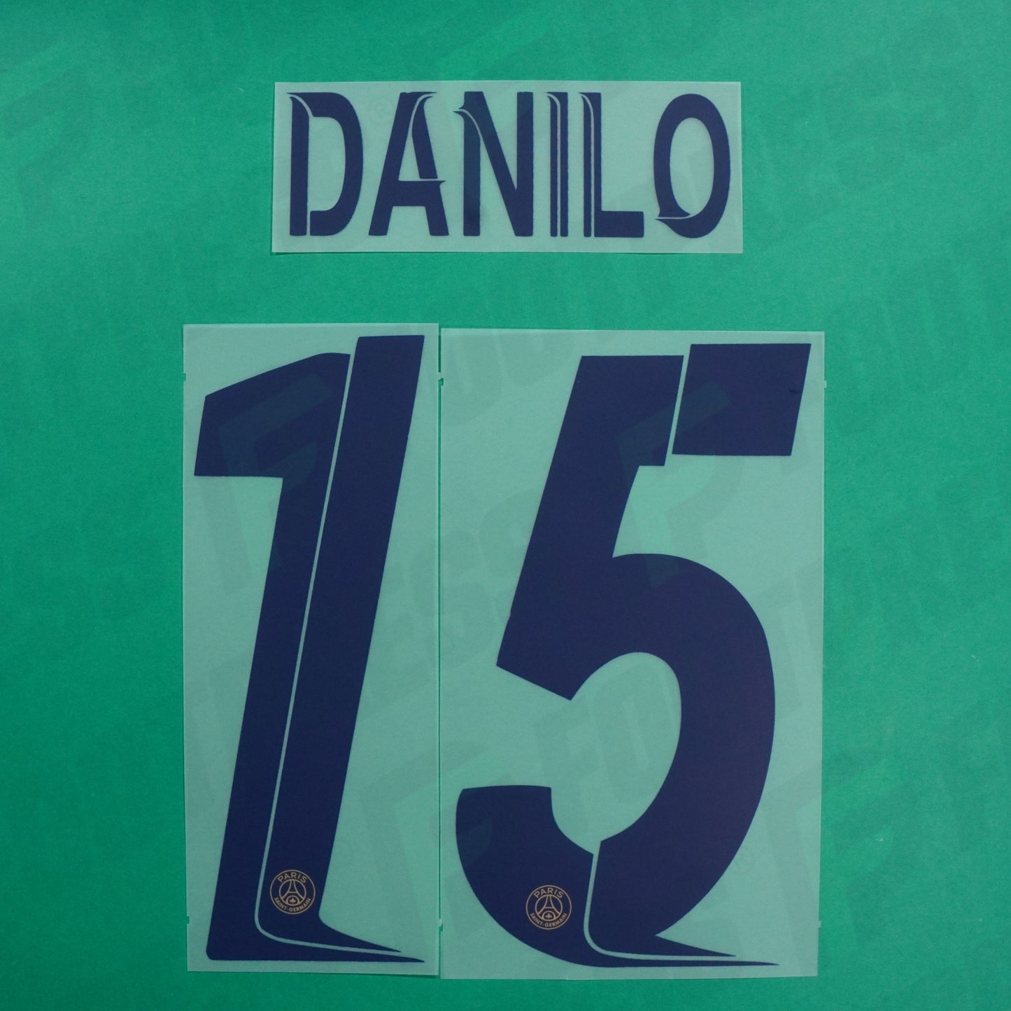 Flocage Officiel - Paris Saint-Germain, Danilo, 2023/2024, Fourth LDC, Bleu foncé/Sable