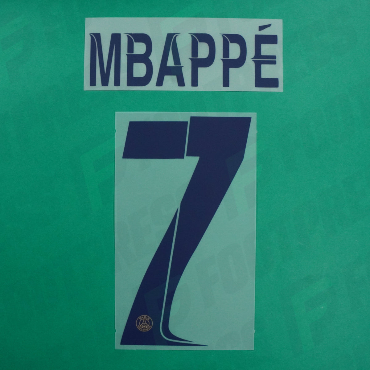 Flocage Officiel - Paris Saint-Germain, Mbappé, 2023/2024, Fourth LDC, Bleu foncé/Sable