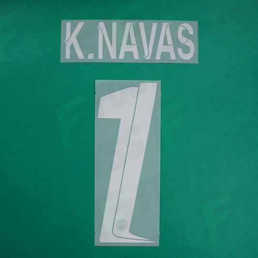 Flocage Officiel - Paris Saint-Germain, Keylor Navas, 2023/2024, GK LDC, Blanc