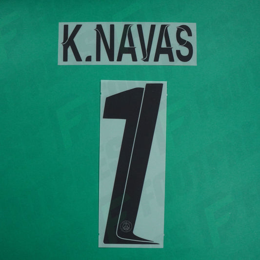 Flocage Officiel - Paris Saint-Germain, Keylor Navas, 2023/2024, GK LDC, Noir