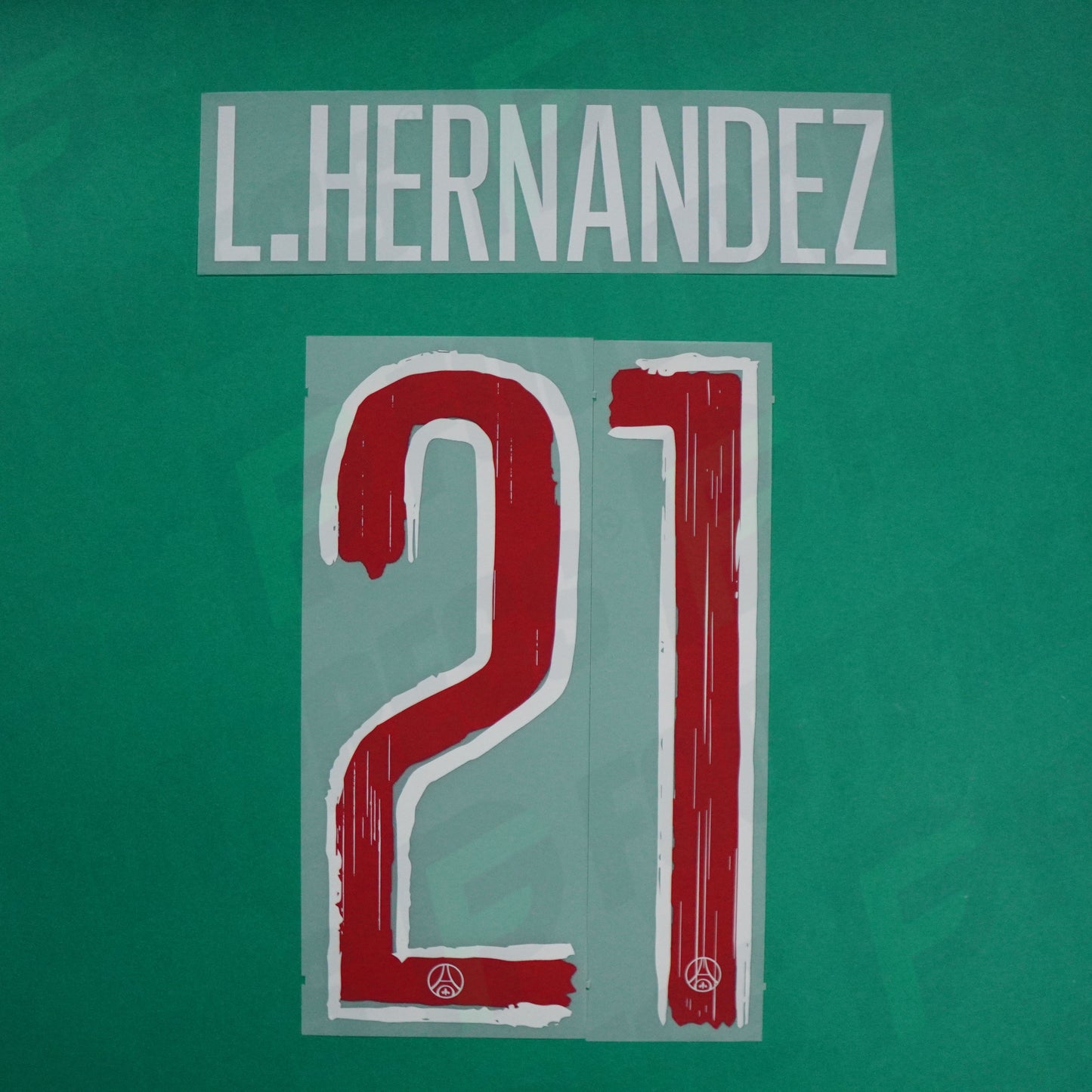 Flocage Officiel - Paris Saint-Germain, Lucas Hernandez, 2024/2025, Home LDC, Blanc/Rouge