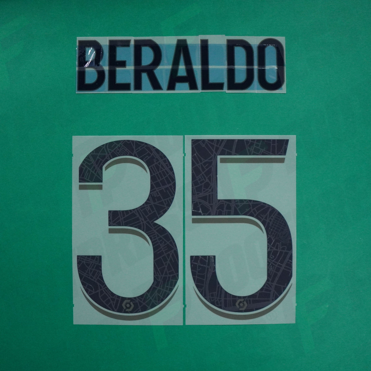 Flocage Officiel - Paris Saint-Germain, Beraldo, 2023/2024, Fourth, Noir/Vert
