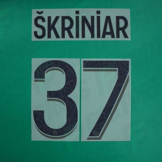 Flocage Officiel - Paris Saint-Germain, Skriniar, 2023/2024, Fourth, Noir/Vert