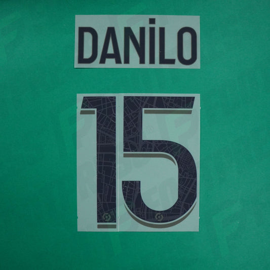 Flocage Officiel - Paris Saint-Germain, Danilo, 2023/2024, Fourth, Noir/Vert