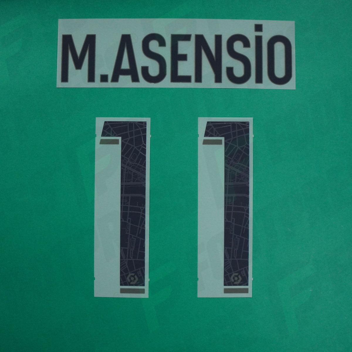 Flocage Officiel - Paris Saint-Germain, Asensio, 2023/2024, Fourth, Noir/Vert