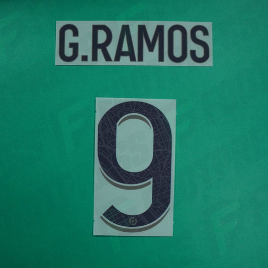 Flocage Officiel - Paris Saint-Germain, Gonçalo Ramos, 2023/2024, Fourth, Noir/Vert