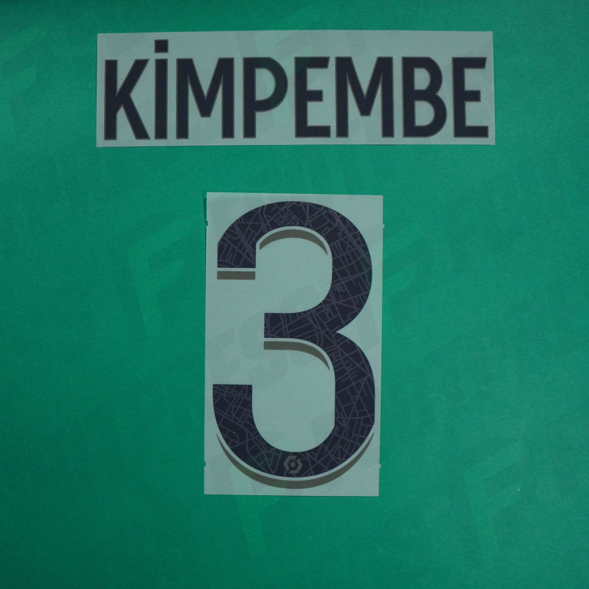 Flocage Officiel - Paris Saint-Germain, Kimpembe, 2023/2024, Fourth, Noir/Vert