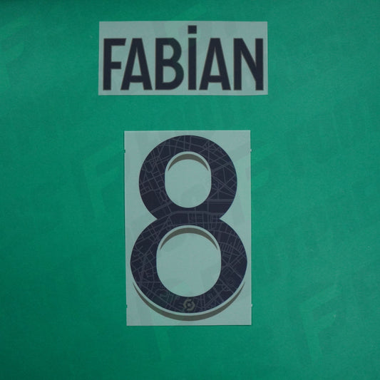 Flocage Officiel - Paris Saint-Germain, Fabian Ruiz, 2023/2024, Fourth, Noir/Vert