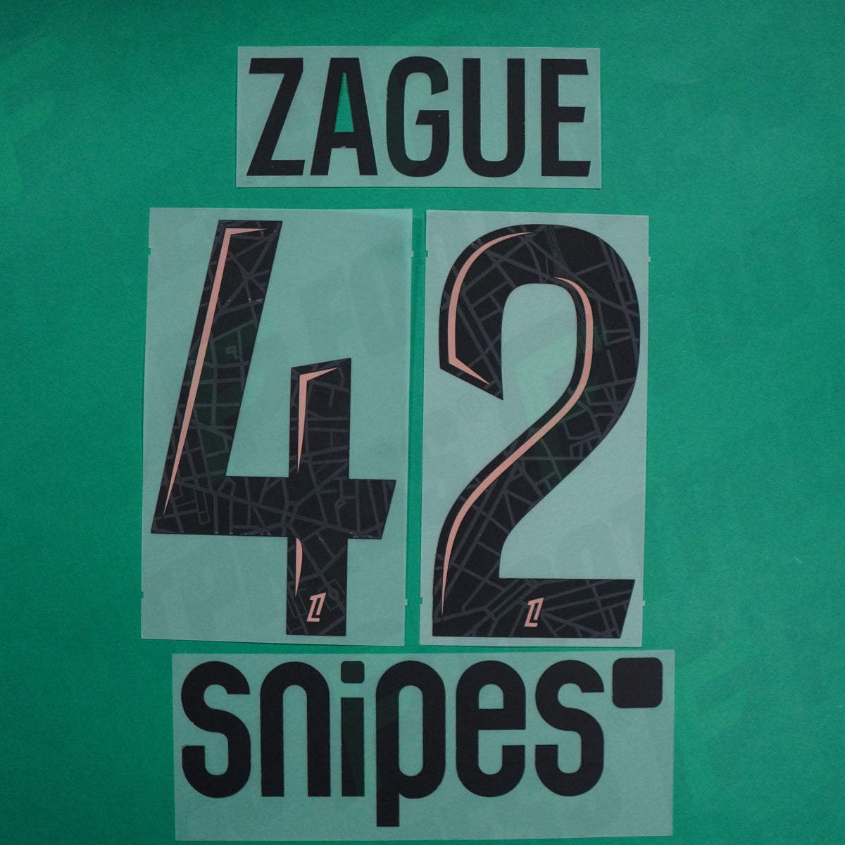 Flocage Officiel - Paris Saint-Germain, Zague, 2024/2025, Third, Noir/Rose