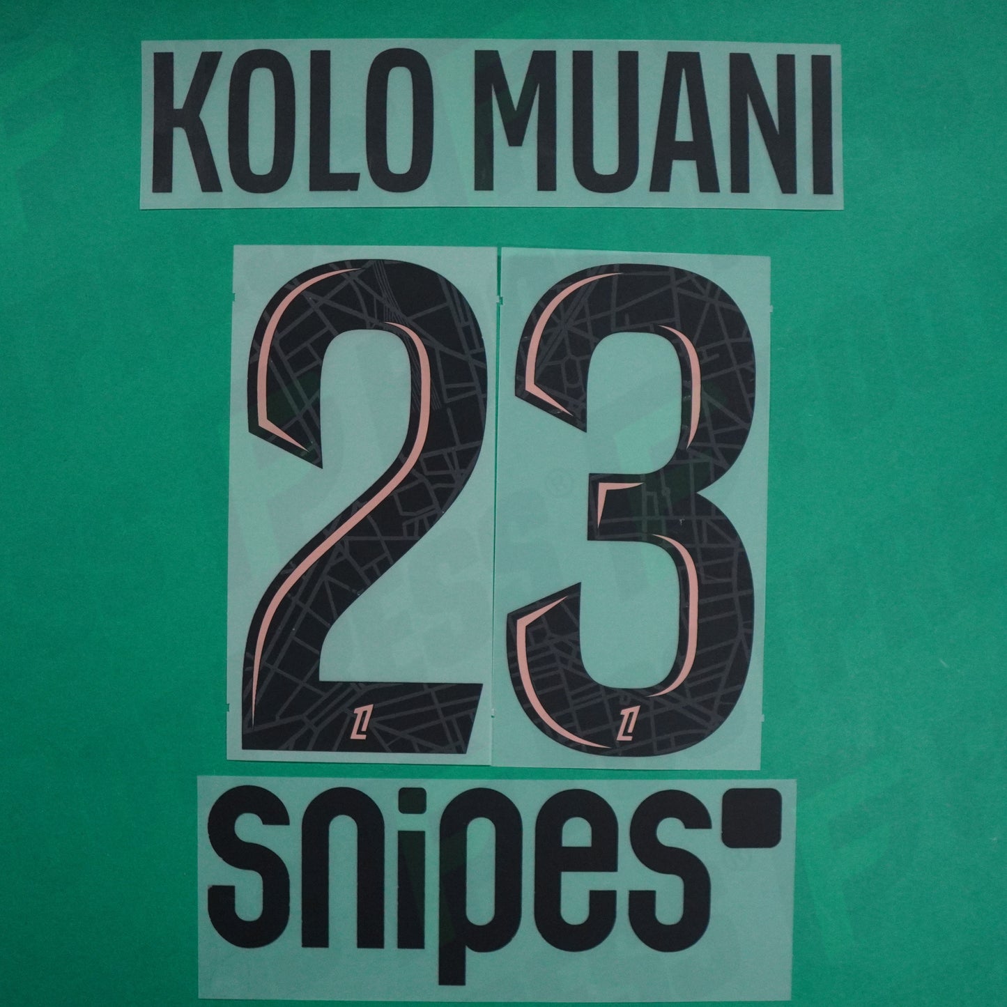 Flocage Officiel - Paris Saint-Germain, Kolo Muani, 2024/2025, Third, Noir/Rose