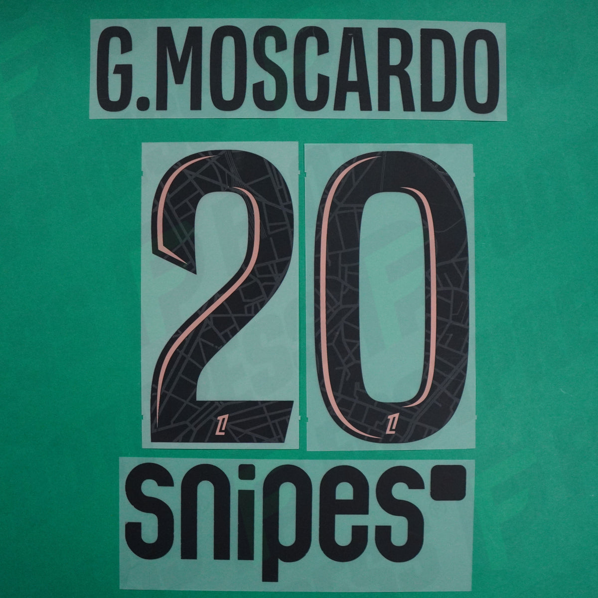 Flocage Officiel - Paris Saint-Germain, Gabriel Moscardo, 2024/2025, Third, Noir/Rose