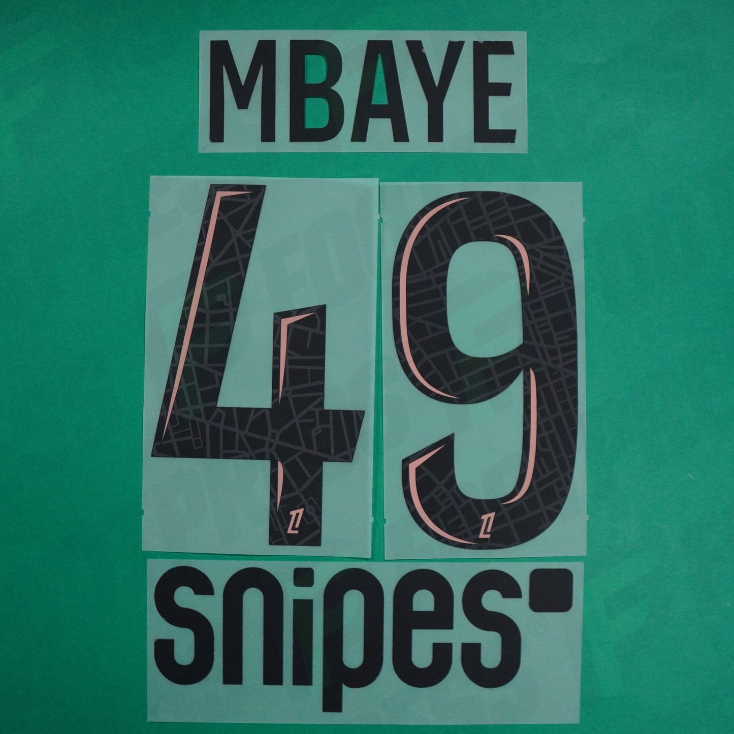 Flocage Officiel - Paris Saint-Germain, Mbaye, 2024/2025, Third, Noir/Rose