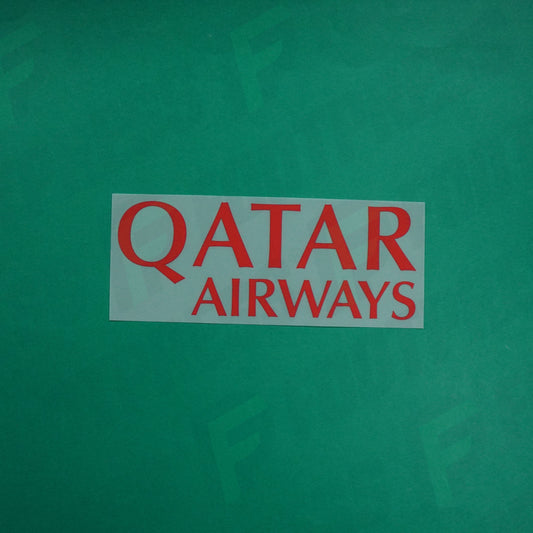 Flocage Officiel - Sponsor, Paris Saint-Germain, Qatar Airways, Grand Torse, Rouge