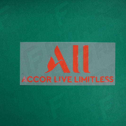 Flocage Officiel - Sponsor, Paris Saint-Germain, ALL Accor Live Limitless, Grand, Rouge