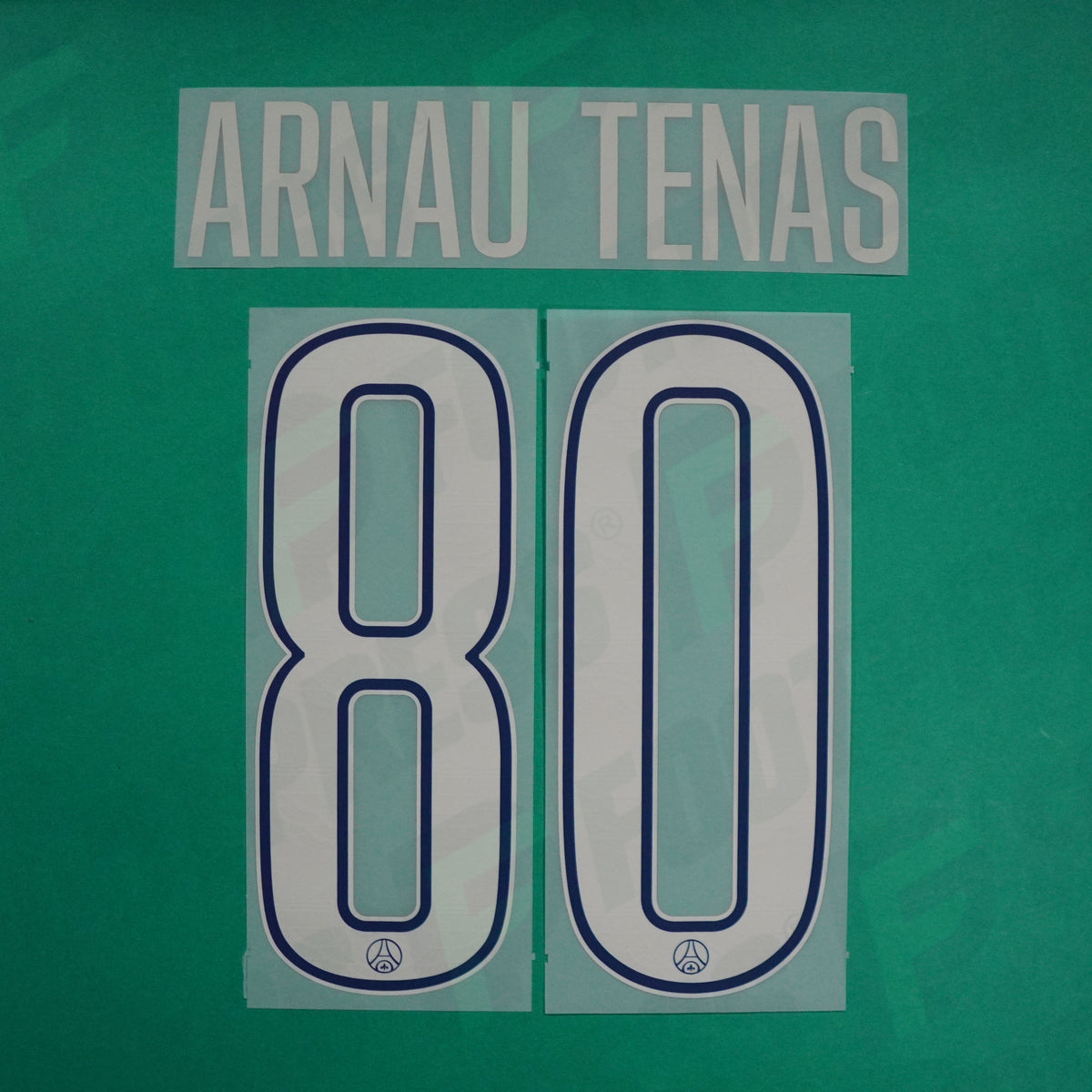 Flocage Officiel - Paris Saint-Germain, Arnau Tenas, 2024/2025, Fourth LDC, Argenté