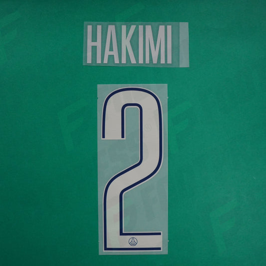 Flocage Officiel - Paris Saint-Germain, Hakimi Qualité Basse, 2024/2025, Fourth LDC, Argenté