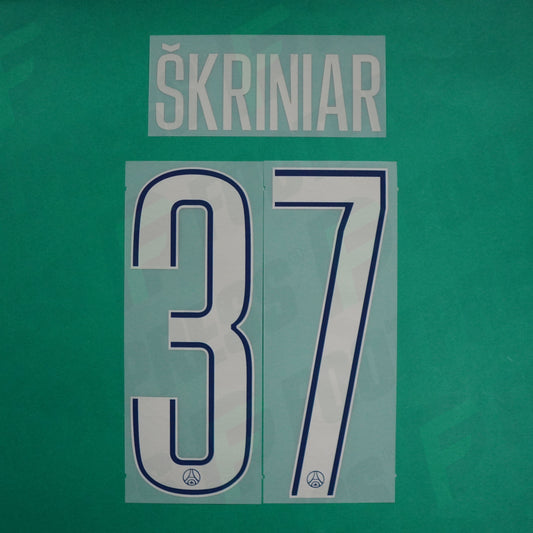 Flocage Officiel - Paris Saint-Germain, Skriniar, 2024/2025, Fourth LDC, Argenté