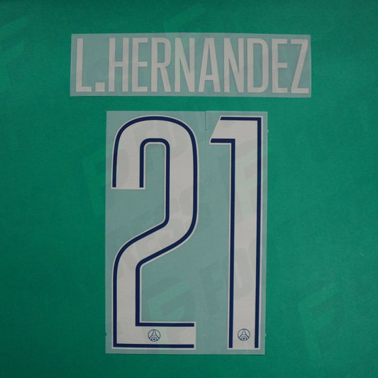 Flocage Officiel - Paris Saint-Germain, Lucas Hernandez, 2024/2025, Fourth LDC, Argenté
