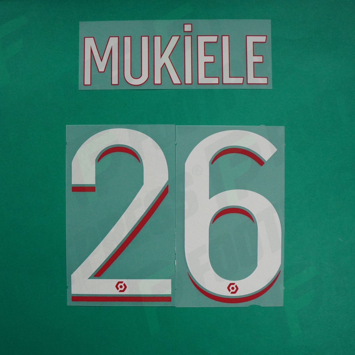 Flocage Officiel - Paris Saint-Germain, Mukiele, 2023/2024, Home, Blanc/Rouge