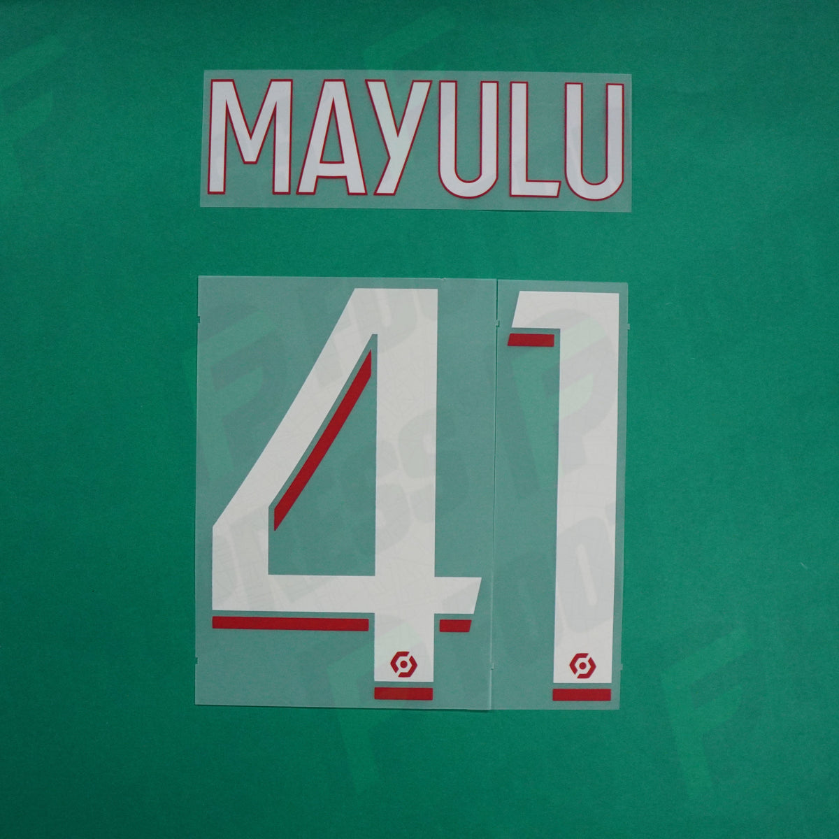 Flocage Officiel - Paris Saint-Germain, Mayulu, 2023/2024, Home, Blanc/Rouge
