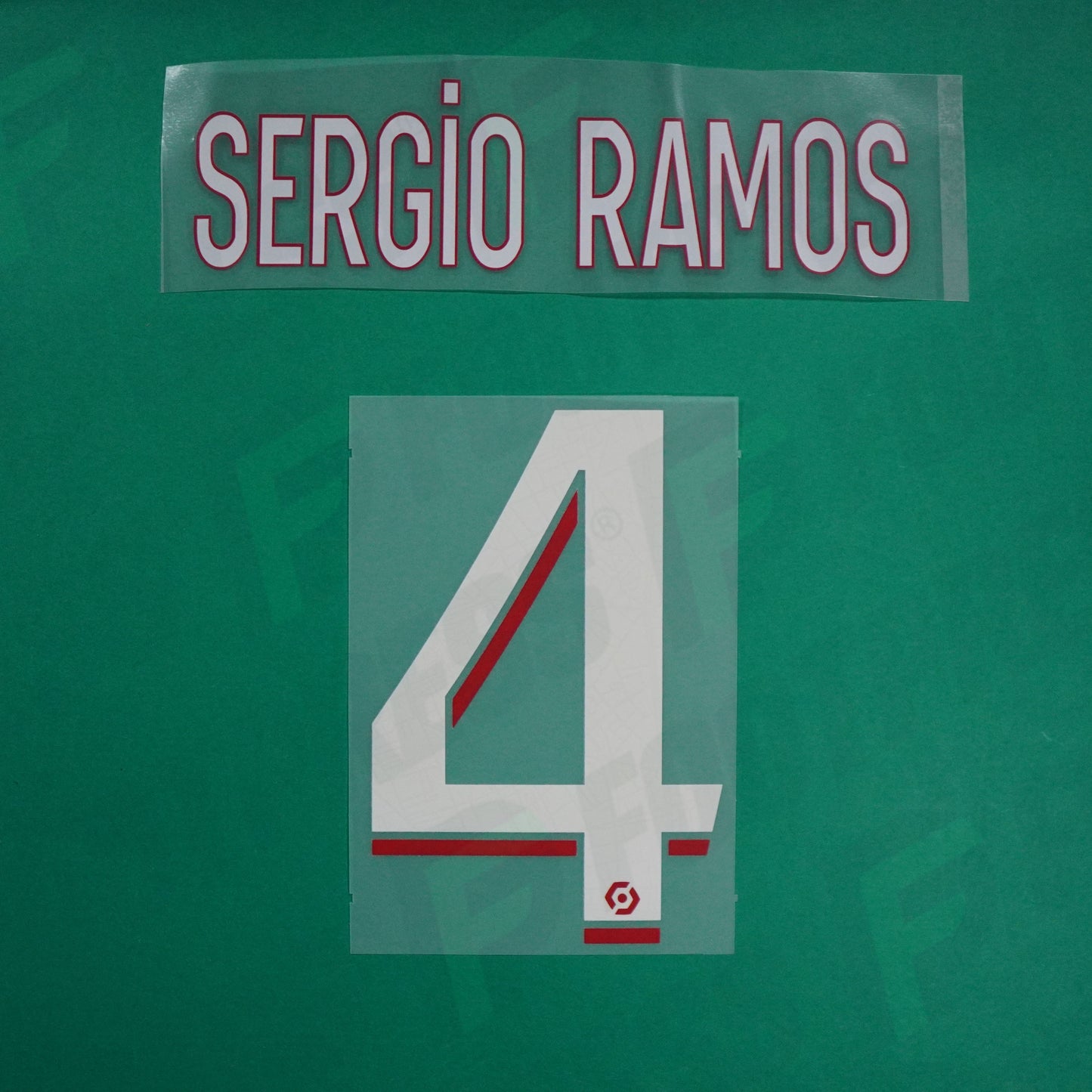 Flocage Officiel - Paris Saint-Germain, Sergio Ramos Qualité Basse, 2023/2024, Home, Blanc/Rouge