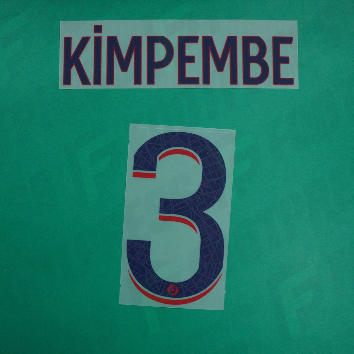 Flocage Officiel - Paris Saint-Germain, Kimpembe, 2023/2024, Away, Bleu/Rouge