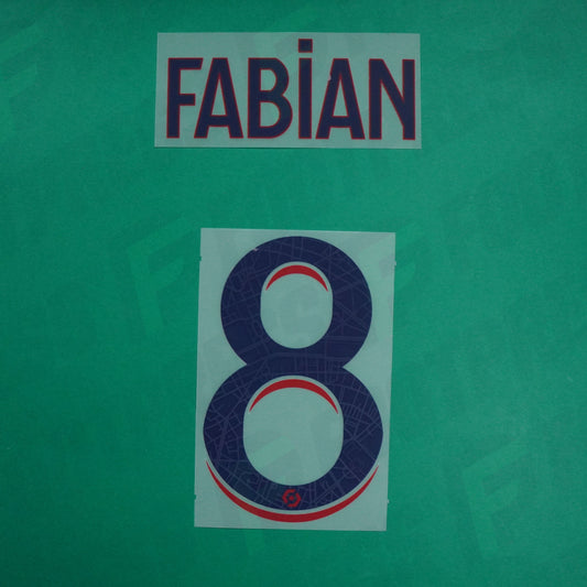 Flocage Officiel - Paris Saint-Germain, Fabian Ruiz, 2023/2024, Away, Bleu/Rouge