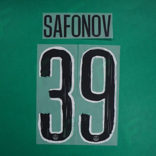 Flocage Officiel - Paris Saint-Germain, Safonov, 2024/2025, GK LDC, Noir