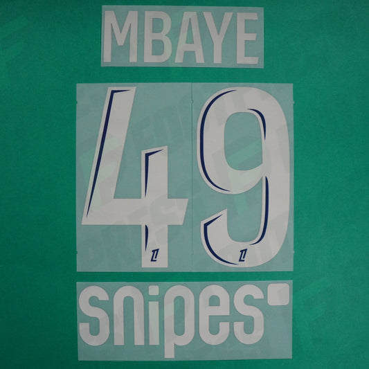 Flocage Officiel - Paris Saint-Germain, Mbaye, 2024/2025, Fourth + Snipes, Argenté