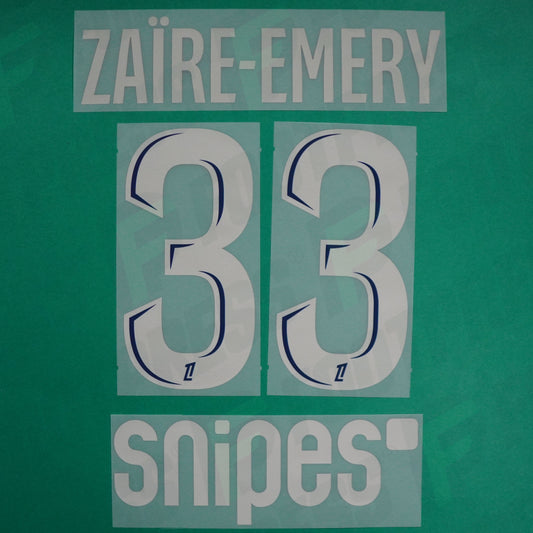 Flocage Officiel - Paris Saint-Germain, Zaïre-Emery, 2024/2025, Fourth + Snipes, Argenté