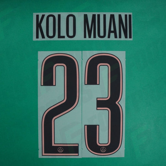 Flocage Officiel - Paris Saint-Germain, Kolo Muani, 2024/2025, Third LDC, Noir/Rose