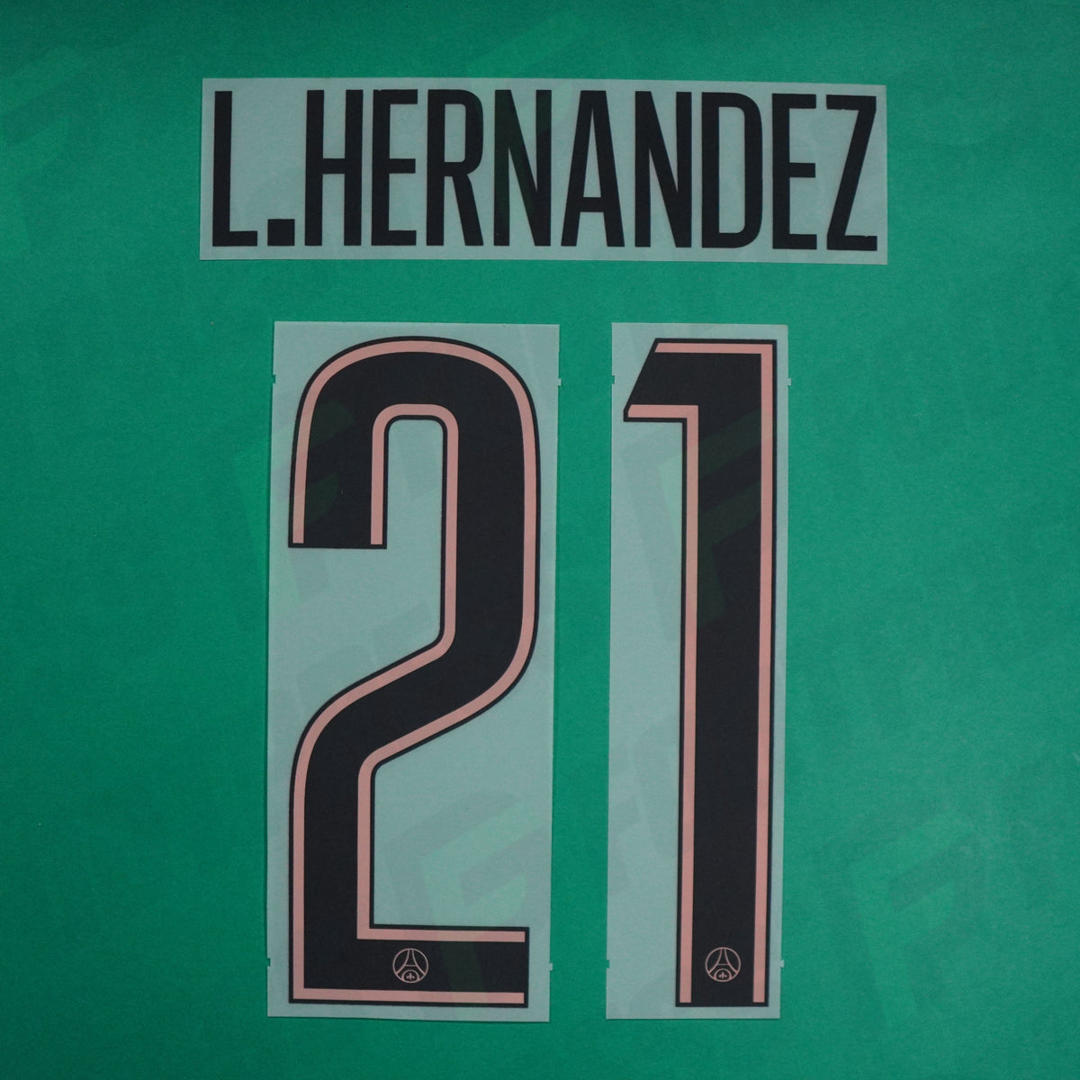 Flocage Officiel - Paris Saint-Germain, Lucas Hernandez, 2024/2025, Third LDC, Noir/Rose