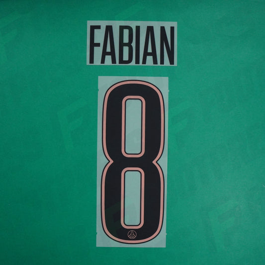 Flocage Officiel - Paris Saint-Germain, Fabian Ruiz, 2024/2025, Third LDC, Noir/Rose