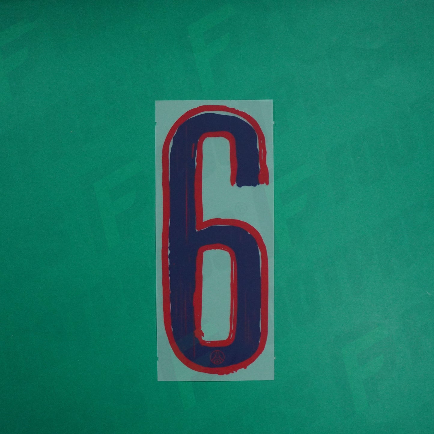 Flocage Officiel - Paris Saint-Germain, Chiffre Seul, 6, 2024/2025, Away LDC, Bleu foncé/Rouge