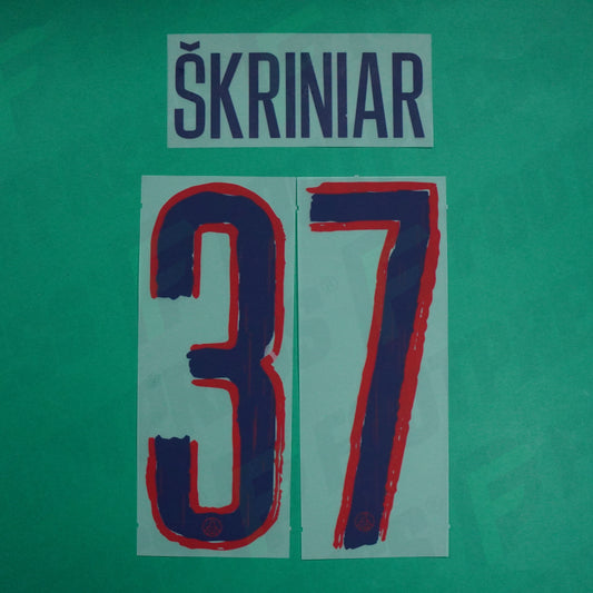 Flocage Officiel - Paris Saint-Germain, Skriniar, 2024/2025, Away LDC, Bleu/Rouge