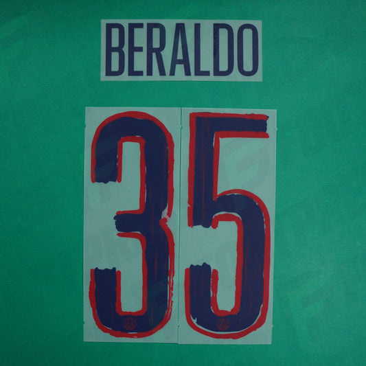 Flocage Officiel - Paris Saint-Germain, Beraldo, 2024/2025, Away LDC, Bleu/Rouge