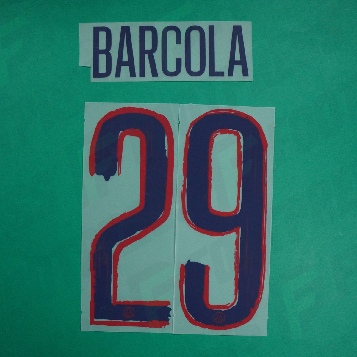 Flocage Officiel - Paris Saint-Germain, Barcola, 2024/2025, Away LDC, Bleu/Rouge