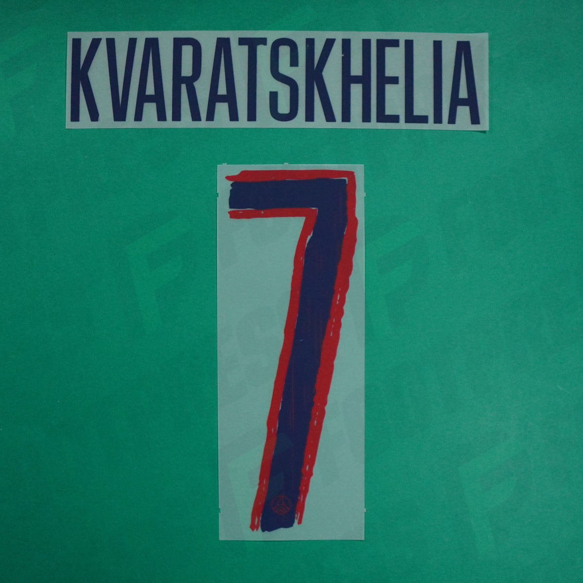 Flocage Officiel - Paris Saint-Germain, Kvaratskhelia, 2024/2025, Away LDC, Bleu/Rouge