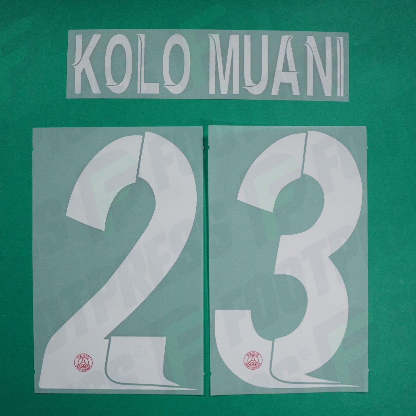 Flocage Officiel - Paris Saint-Germain, Kolo Muani, 2023/2024, Home LDC, Blanc/Rouge