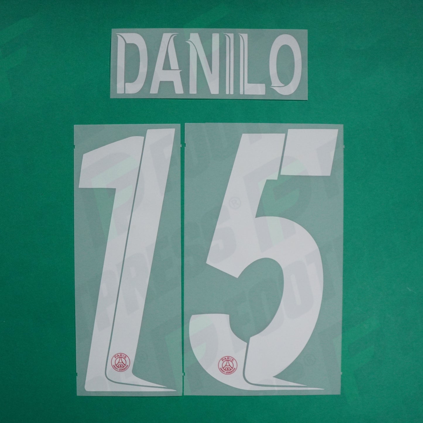 Flocage Officiel - Paris Saint-Germain, Danilo, 2023/2024, Home LDC, Blanc/Rouge