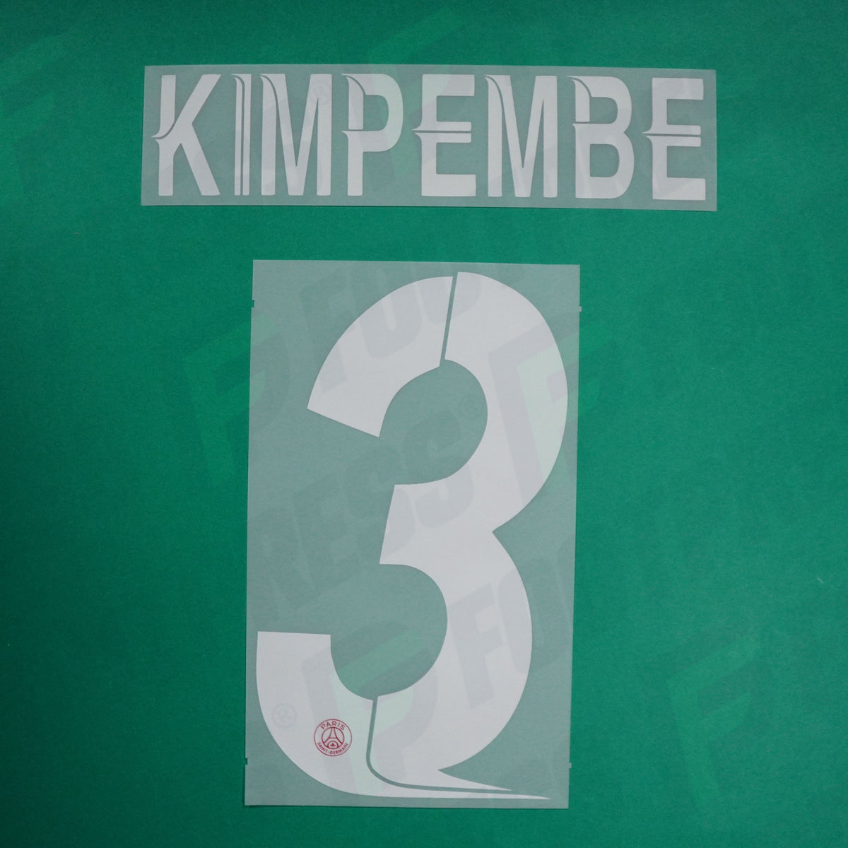 Flocage Officiel - Paris Saint-Germain, Kimpembe, 2023/2024, Home LDC, Blanc/Rouge