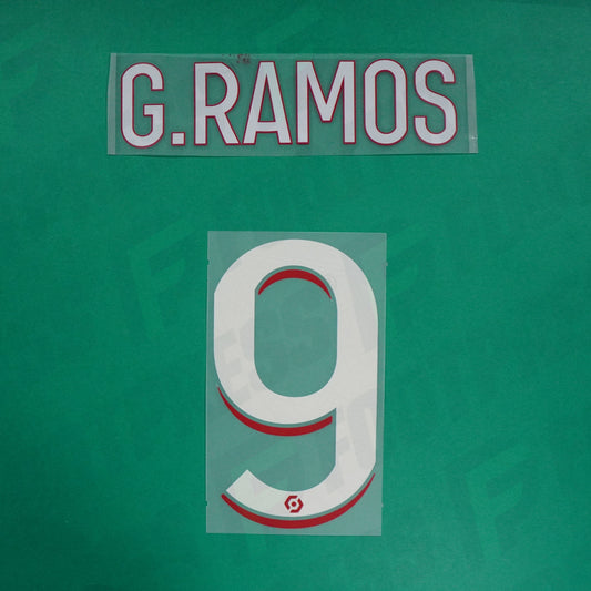Flocage Officiel - Paris Saint-Germain, Gonçalo Ramos Qualité Basse, 2023/2024, Home, Blanc/Rouge