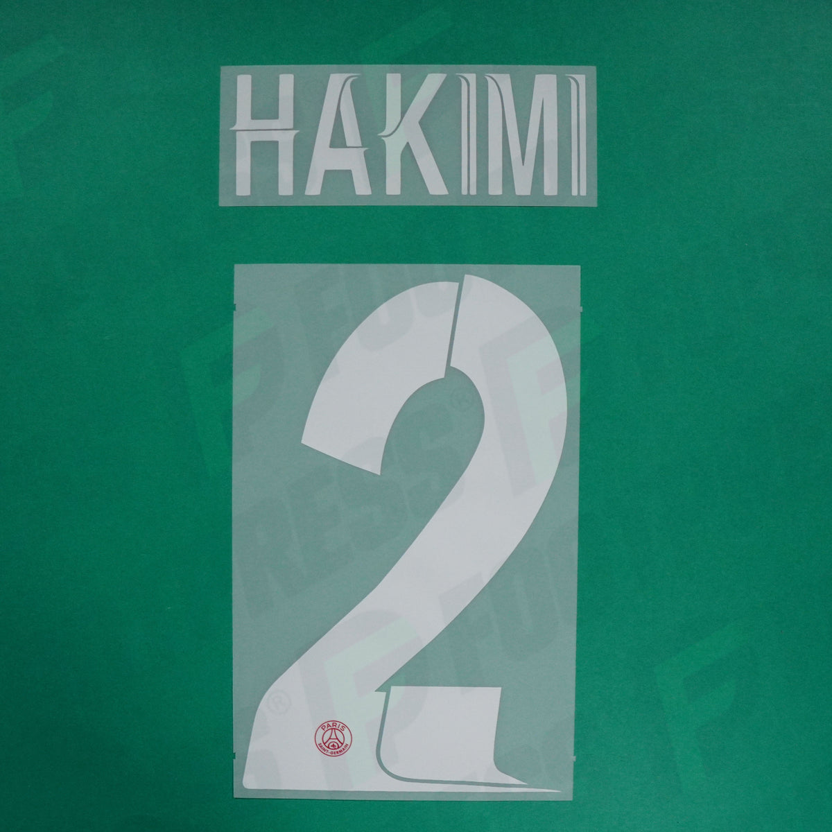 Flocage Officiel - Paris Saint-Germain, Hakimi, 2023/2024, Home LDC, Blanc/Rouge