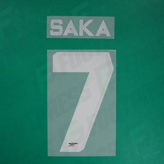 Flocage Officiel - Arsenal, Saka, 2022/2023, Home Coupe, Blanc/Rouge